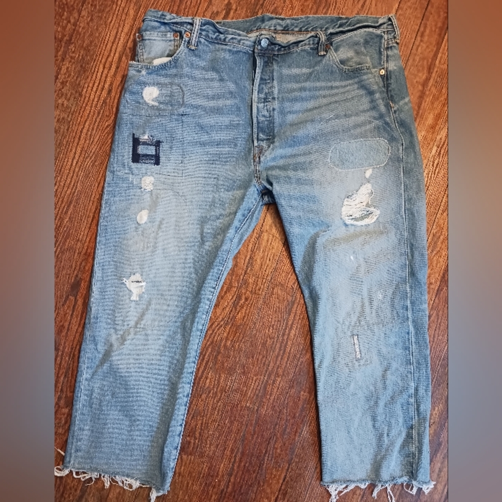 Artwear Levis Red Tag Custom Art Jeans! 44w/32l Possible Unknown Collab?